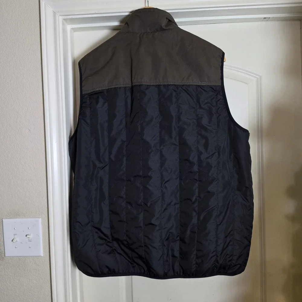 FREE COUNTRY MEN'S ALPINE REVERSIBLE Full Zip VEST SIZE XL beige and green